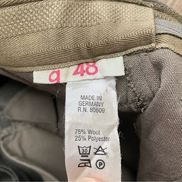 G-48 Vintage East German Wool Military Pants Button Fly - Picture 10 of 11